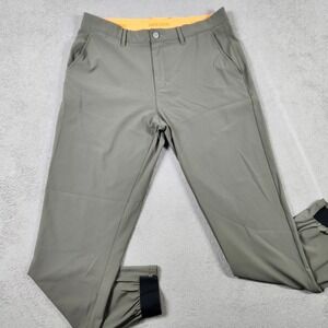 Macade Golf Joggers Mens size 34 Regular Slim Fit Olive Ankle Zip Performance
